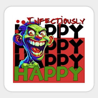 Happy infectiously zombie Sticker